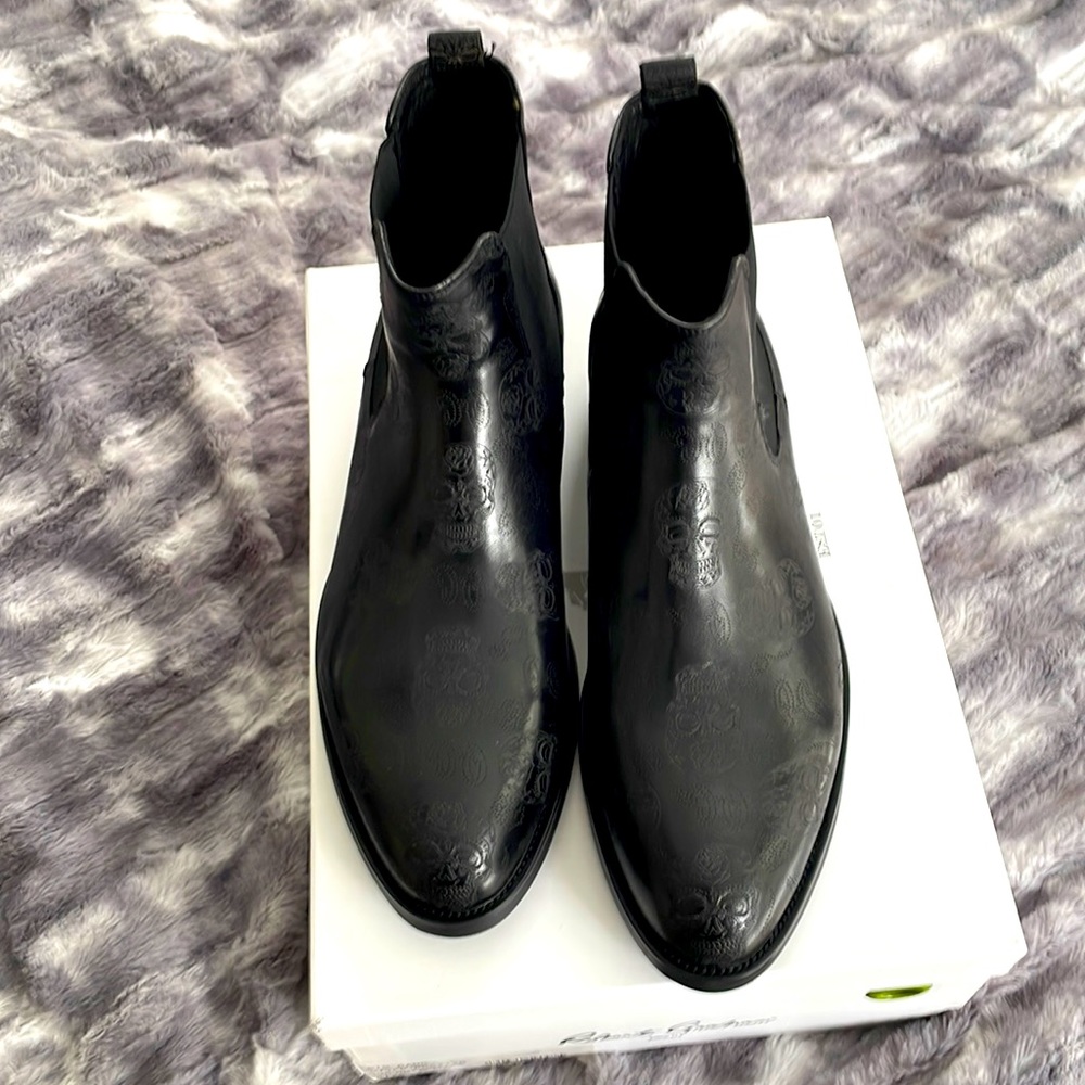 Robert Graham Black Big Bang Chelsea Boots Size 10